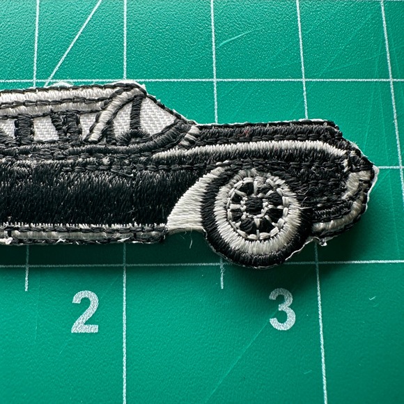 Vintage Lowrider‎ Car Patch – Classic Black Coupe Embroidered Iron-On Patch - Picture 5 of 7
